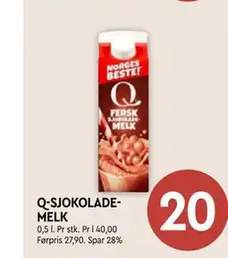 Coop Mega Q-SJOKOLADEMELK tilbud