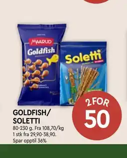 Coop Mega GOLDFISH/ SOLETTI tilbud