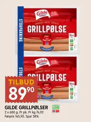 GILDE GRILLPØLSER