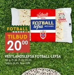 Coop Mega VESTLANDSLEFSA FOTBALL-LEFSA tilbud