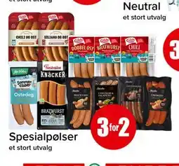 Spar Spesialpølser tilbud