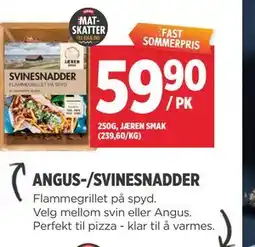 Meny ANGUS-/SVINESNADDER tilbud