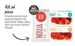 Meny Ask på pizza tilbud