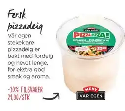 Meny Fersk pizzadeig tilbud