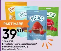 Gigaboks Frysetørket Bringebær/Jordbær/ Banan/Pasjonsfrukt 90 g tilbud