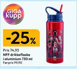 Gigaboks NFF drikkeflaske i aluminium 730 ml tilbud
