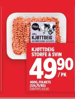 Meny KJØTTDEIG STORFE & SVIN tilbud