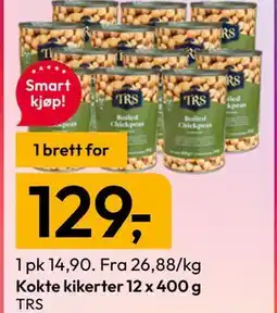 Gigaboks Kokte kikerter 12 x 400 g tilbud