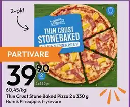 Gigaboks Thin Crust Stone Baked Pizza 2 x 330 g tilbud