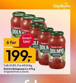 Gigaboks Dolmio Bolognese tilbud
