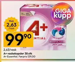 Gigaboks A+ vaskekapsler 38 stk tilbud
