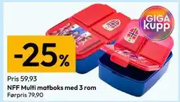 Gigaboks NFF Multi matboks med 3 rom tilbud