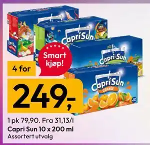 Gigaboks Capri Sun 10 x 200 ml tilbud