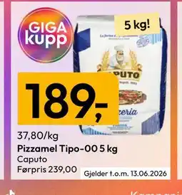Gigaboks Pizzamel Tipo-00 5 kg tilbud