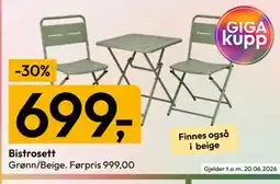 Gigaboks Bistrosett tilbud