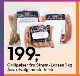 Gigaboks Grillpølser fra Strøm-Larsen 1 kg tilbud