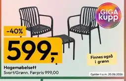 Gigaboks Hagemøbelsett tilbud