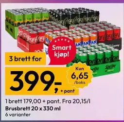 Gigaboks Brusbrett 20 x 330 ml tilbud