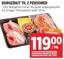 Meny BURGERKIT TIL 2 PERSONER tilbud