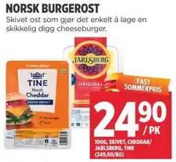 Meny NORSK BURGEROST tilbud