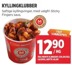 Meny KYLLINGKLUBBER tilbud