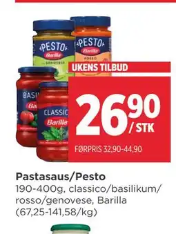 Meny Pastasaus/Pesto tilbud