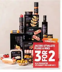 Meny JACOBS UTVALGTE PLUKK & MIKS tilbud