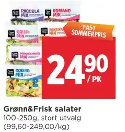 Meny Grønn&Frisk salater tilbud