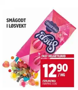 Meny SMÅGODT I LØSVEKT tilbud