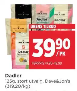 Meny Dadler tilbud