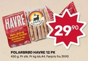 Matkroken POLARBRØD HAVRE 12 PK tilbud