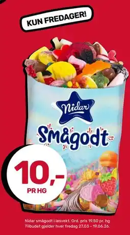Matkroken Nidar smågodt tilbud