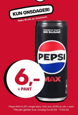 Matkroken Pepsi MAX tilbud