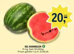 Coop Prix HEL VANNMELON tilbud