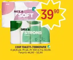 Coop Prix COOP TOALETT-/TØRKEPAPIR tilbud