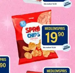 Coop Prix SPRØ CHIPS PAPRIKA tilbud
