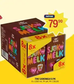 Coop Prix TINE SJOKOMELK 8 PK tilbud
