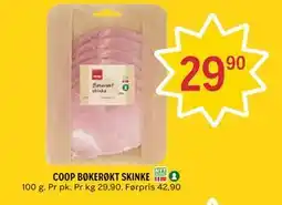 Coop Prix COOP BØKERØKT SKINKE tilbud