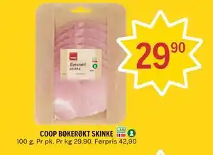Coop Prix COOP BØKERØKT SKINKE tilbud