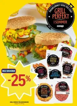Coop Prix GRILL PERFEKT PØLSER/BURGERE tilbud
