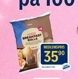 Coop Prix MIXED BREAKFAST ROLLS tilbud