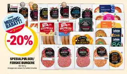 Coop Extra Spesialpølser/ ferske burgere tilbud