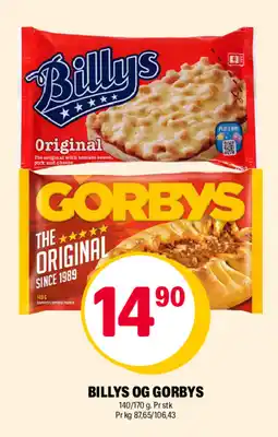 Coop Extra Billys og gorbys tilbud