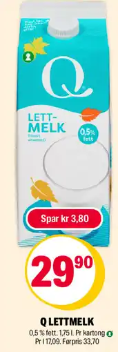 Coop Extra Q Lettmelk tilbud