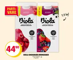 Coop Extra BIOLA Skogsbær/bringebær tilbud