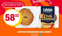 Coop Extra LOFOTEN Fiskeburger chili cheese tilbud