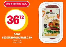 Coop Extra COOP Vegetardag burger 2 pk tilbud