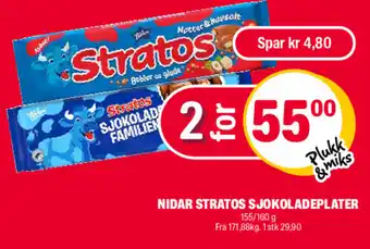 NIDAR Stratos sjokoladeplater