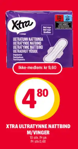 Coop Extra XTRA Ultratynne nattbind m/vinger tilbud