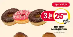 Coop Extra COOP Donut sjokolade/pinky tilbud